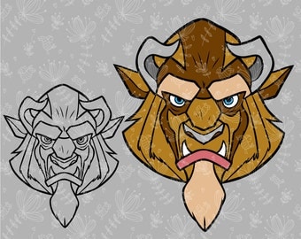 Disney princess beauty and the beast SVG cutting ESP vector instant download