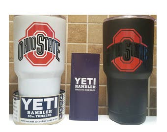 YETI - Ohio State University OSU Buckeyes Cup Mug 20oz 30oz Rambler Tumbler custom osu fan present customized personalized gift idea unique
