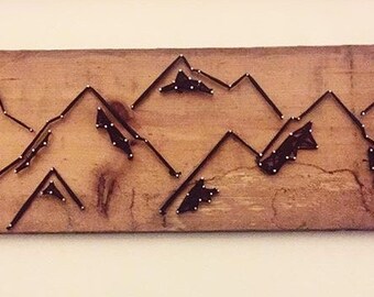 Mountain string art | Etsy