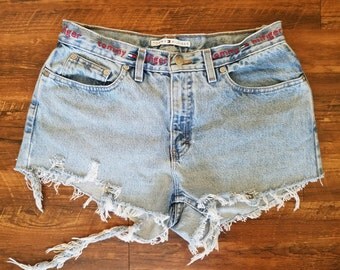 Vintage Tommy Hilfiger Distressed Cutoff Denim Shorts
