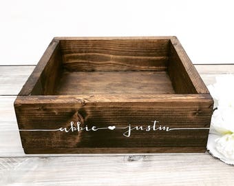 Wedding Card Box - Custom Rustic Wedding Decor - Wooden Card Box