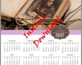 Harry Styles, 2017 Calendar, One Direction, Instant download, NZ, 1dfanart