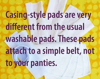 Sample Kit -Cloth menstrual pads – Washable, Reusable - Casing Style - Hemp and Organic Cotton