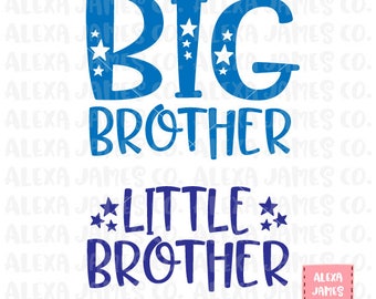 Big Brother Little Brother SVG, New Brother svg, SVG Cut File, Brothers svg, Big Little svg, Siblings SVG, Cricut, Silhouette, svg png pdf