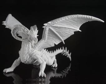 3D Printed Dragon Model by imlab! Exceptionally detailed print. Massive 7" wingspan! Price based on level of detail.