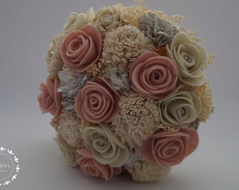 Items similar to Satin Rose Bridal Bouquet on Etsy