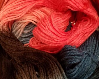 Ophlin, the River Mumma Bulky yarn 100% Peruvian Highland Wool (Pink, blue, black)