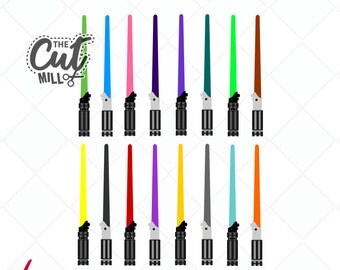 light saber digital stamp, light saber svg cut files, 300 dpi printable light saber, star wars inspired light sword digital stamps clipart