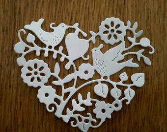 Die cut hearts for scrapbook and card making projects 8 in a set
