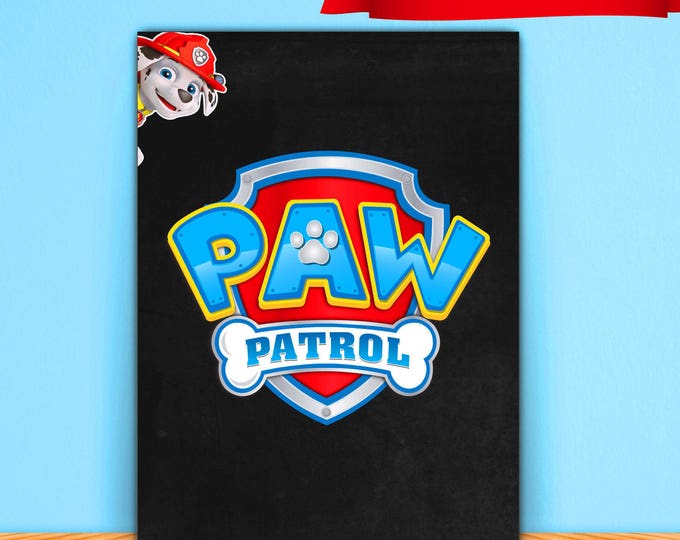 Paw Patrol invitation SALE paw patrol birthday paw patrol party paw patrol invite paw patrol printable birthday invitation printable