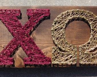 Chi Omega String Art - 12x5.5 in