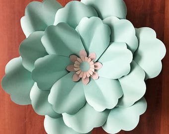 SVG Paper Flower Petal Template with Base, DIGITAL version - Original Design by Annie Rose - Cricut and Silhouette Ready #53