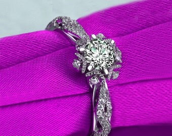 Nature Inspired Engagement Rings,Nature Engagement Ring,natural diamond engagement ring,filigree engagement ring,rings for her,diamond ring