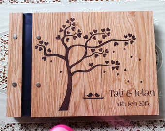 personalised guest book personalised photo book photo album wooden sign book unique hens night party gift unique wedding book wooden bird a5