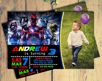 Power Ranger Invitation,Power Ranger Birthday Invitation,Power Ranger Birthday Party,Power Ranger Birthday,Power Ranger Party