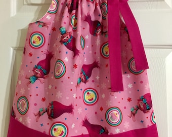 Girls Trolls Poppy Cupcake Pillowcase Dress