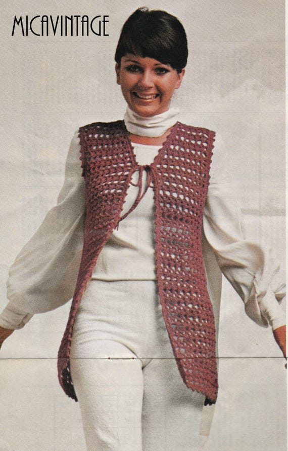 Free easy crochet long vest patterns for women without