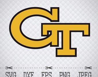 Georgia Tech Yellow Jackets Logo SVG DXF EPS Png Digital Cut Vector Files for Silhouette Studio Cricut Design Space Cameo & Cricut Explore