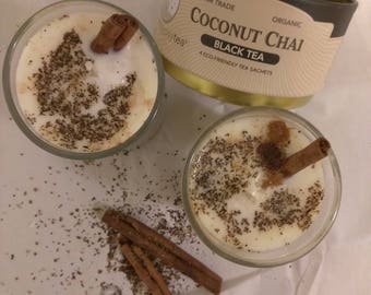 Coconut Cinnamon Chai Soy Candle 8 oz Mason Jar Size