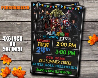 The Avengers Invitation / The Avengers Birthday Invitation / Avengers Invitation / Superhero Invitation / Birthday Invitation / Invitation
