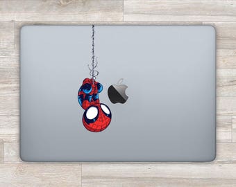 Spiderman MacBook Decal Superhero MacBook Sticker Marvel MacBook MacBook Pro Retina Laptop Decal Laptop Sticker Apple Logo Spider man bn820