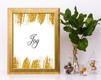 Gold glitter print | Etsy