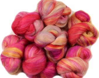 English Daisies battlings -- mini batts (2 oz.) polwarth and merino wool, bamboo, tussah silk.