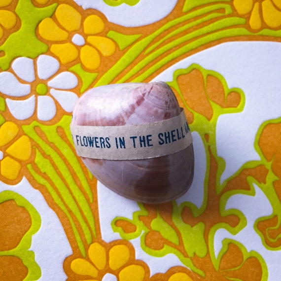 1pc 1950s LITTLE WONDER SHELL Vintage Water Flowers In The