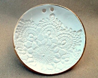 Ceramic OFF WHITE Ring Bearer Dish edged in gold ring bearer pillow alternative