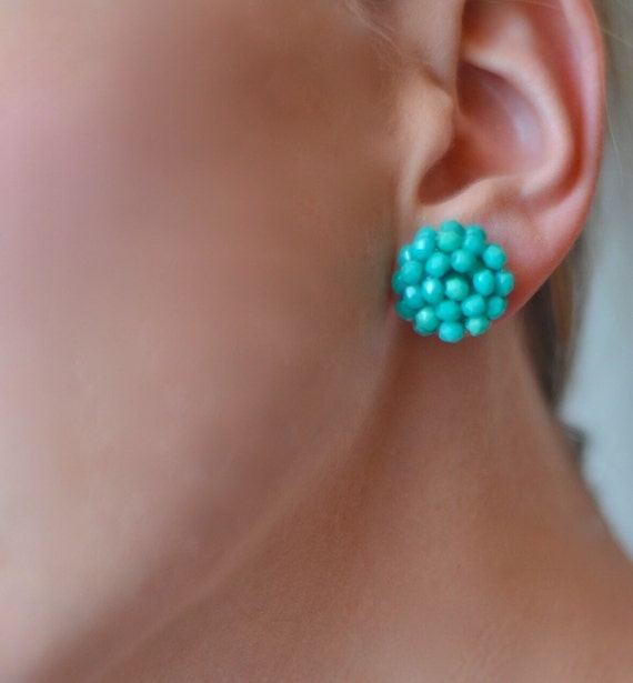Items similar to Turquoise Studs, turquoise earrings, turquoise, stud
