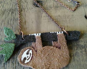 Three Toed Sloth Necklace