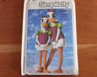 Daisy Duck Costume Pattern Simplicity 7734 Childs 6-8 Uncut Vintage 1980s