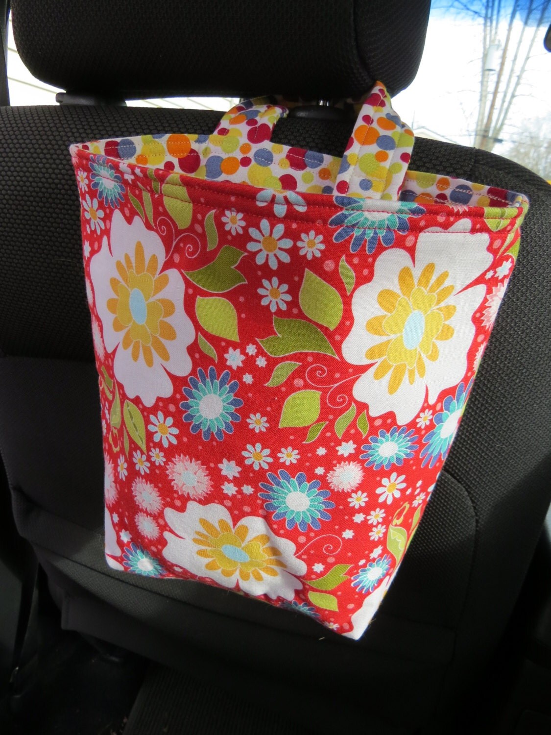 Trash Bin Car Trash Bag Cute Car Accessories Headrest Bag