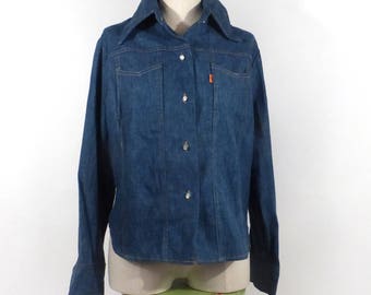 Levis Denim Jacket Vintage 1970s Jean Orange Tab Women's