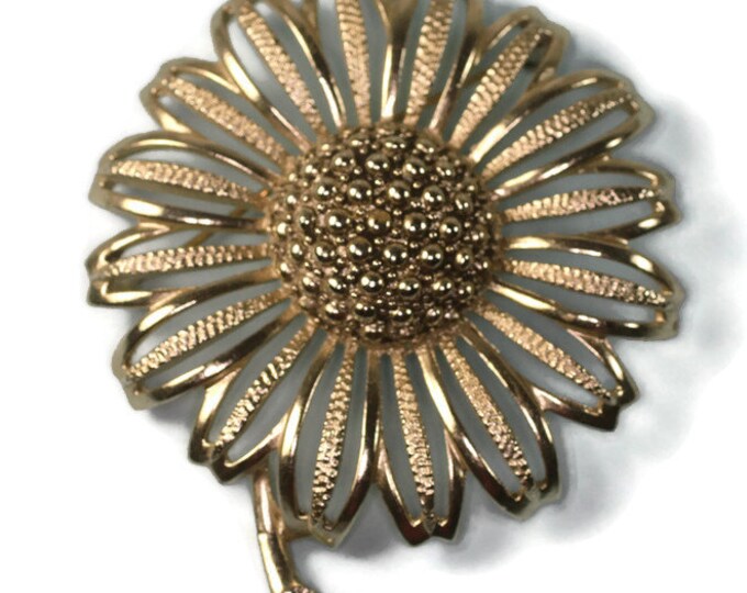 Large Coventry Sunflower Brooch Daisy Mae Statement Piece Sarah Coventry Vintage