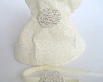 Ginny 8" Doll Clothes, "Claudia" Dress and Headpiece