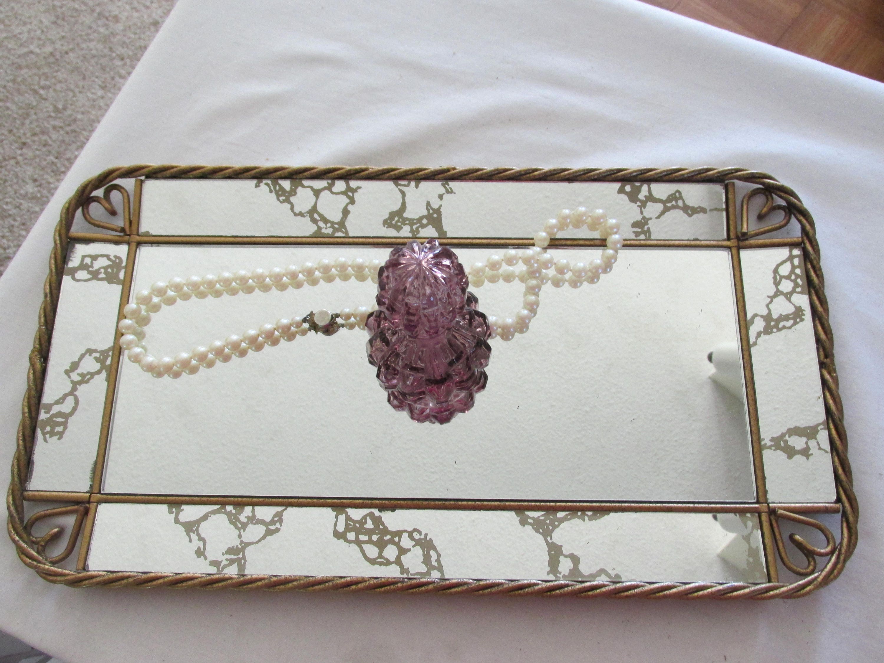 Vanity Mirror Tray Perfume Dresser Display