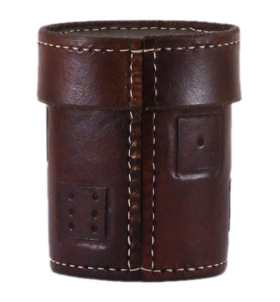 Leather Dice Cup with Dice Patterns