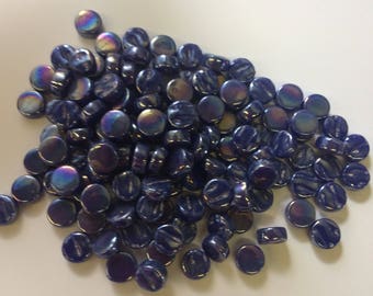 8mm Navy Blue Iridescent Tiny Glass Dots-50g//micromosaic//discount mosaic tile