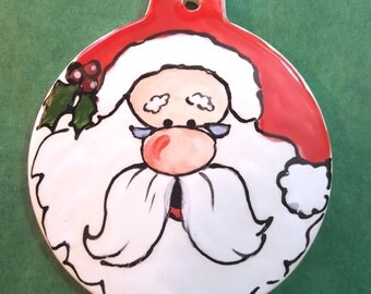 Christmas Ornament, Santa Claus Ornament, Baby's 1st Christmas, Personalized Ornament, Xmas Ornament, Christmas Gift, Christmas Swap, Santa