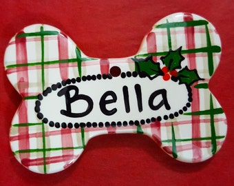 Christmas Ornament,Dog Bone Ornament,Dog Ornament,Cat Ornament,Personalized Ornament,Xmas Ornament,Christmas Gift,Christmas Swap, Bone