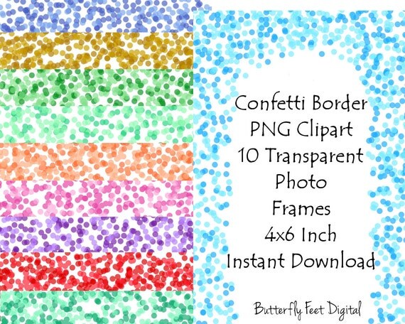 PNG Clip Art Printable Confetti Borders Confetti Sprinkles