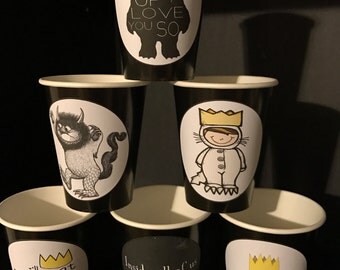 12 Where the Wild Things Are | Wild Beast Birthday Party Paper Cups 9 Ounces