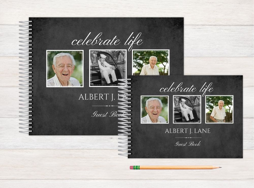 Funeral Guestbook Remembrance Guest Book Memorial Guest