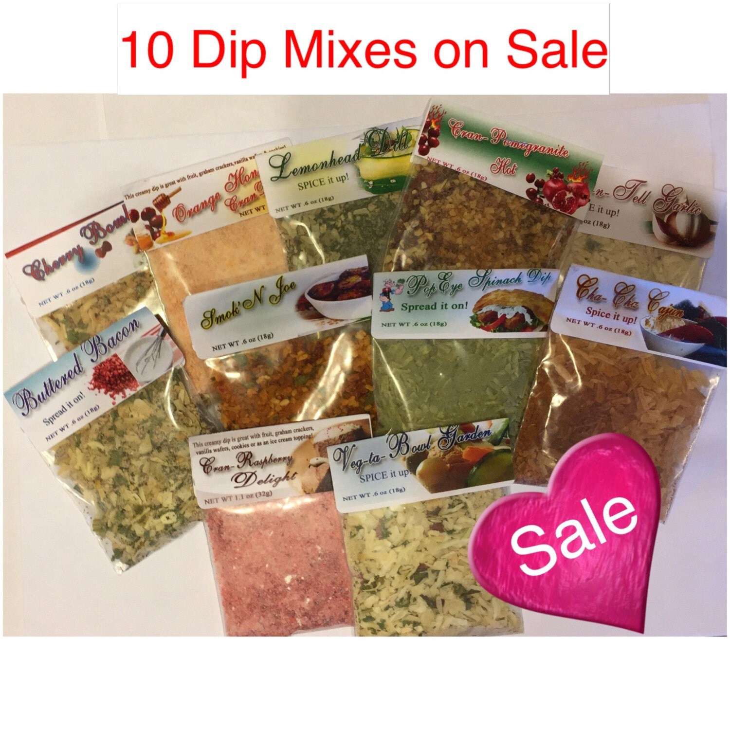Choose 10 Dip Mixes handcrafted with the highest quality