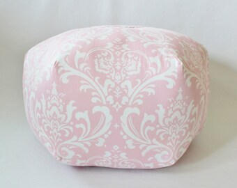 Pink Damask Floor Pouf Pink Damask Floor Pouf