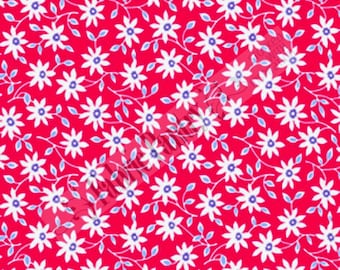 RED Daisy Vine Quilt Fabric - 1930's reproduction ~ Pam Kitty - LakeHouse Dry Goods - Holly Holderman - LH 14006 ~ 1/2 Yard