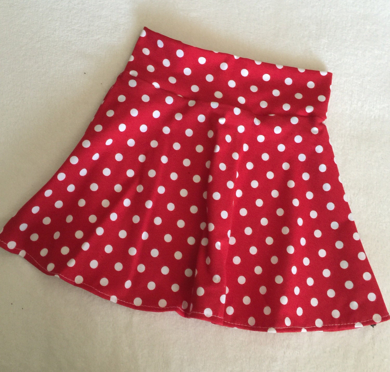 Girls Minnie Mouse Skirt red and white polka dot twirl 6 9 12