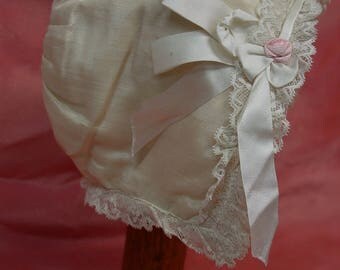 Silk Christening Robe & Bonnet BD01507 - 3 Months Only main image 0