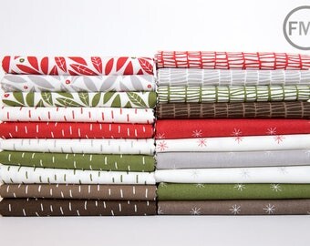 Half Yard Bundle Merrily Full Collection, 20 Pieces, Gingiber, 100% Cotton, Moda Fabrics, 48210